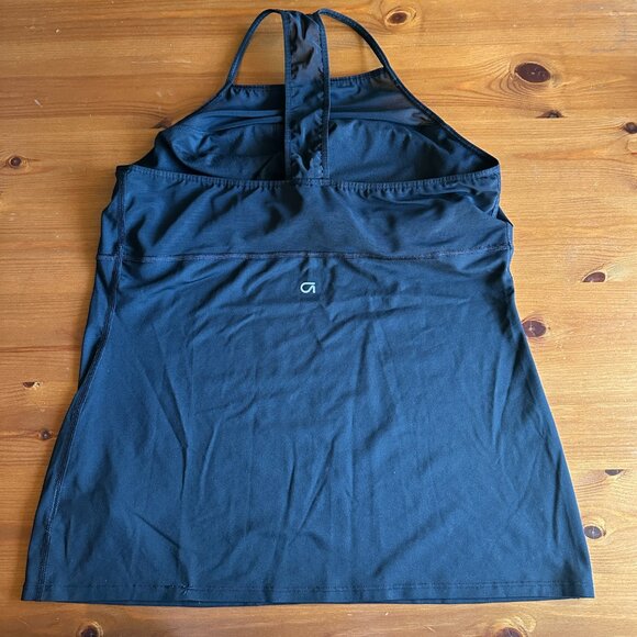 EUC Gap Breathe Two Tanks Grey/White Stripe & Solid Black in Women's Large - Picture 3 of 11